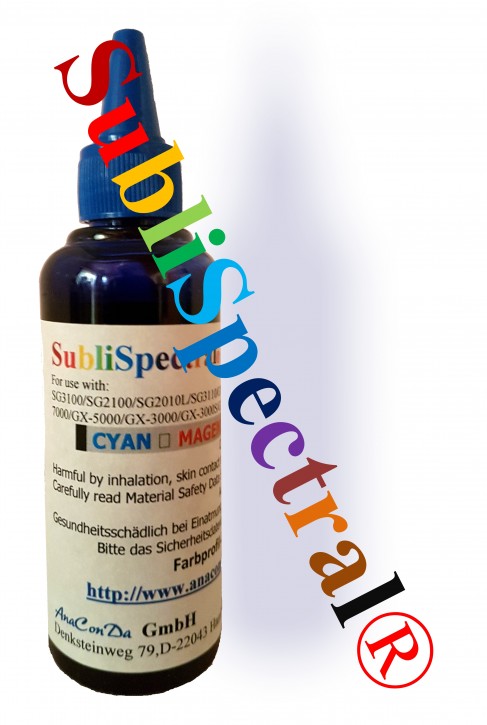 100 ml SubliSpectral CYAN / Blau Sublimationstinte