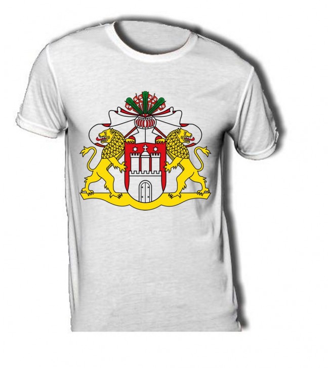 T-Shirt mit Wappen von Hamburg S / 220 g/m²