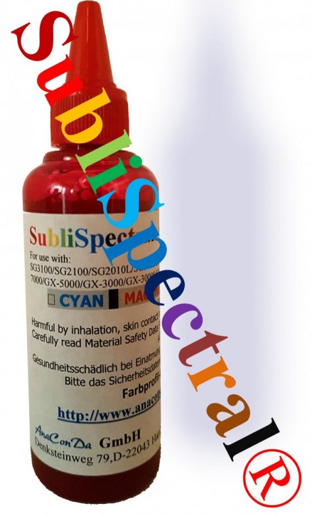 100 ml SubliSpectral MAGENTA / Rot Sublimationstinte