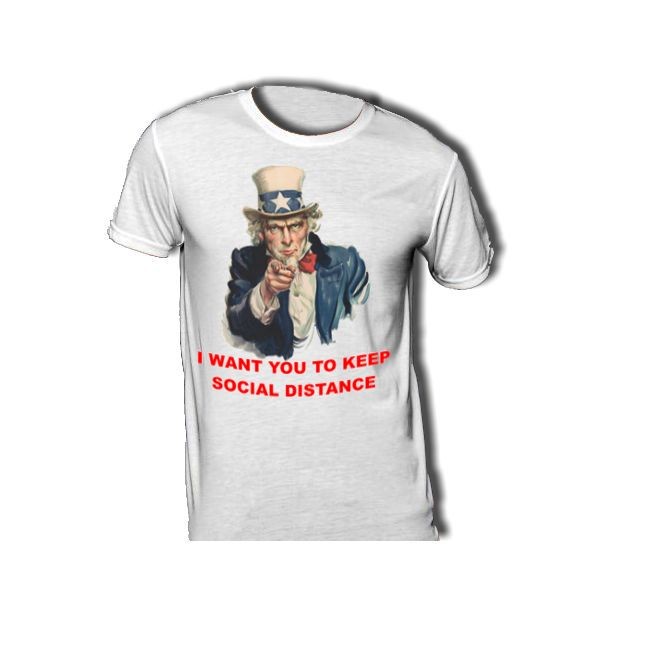 I WANT YOU TO KEEP SOCIAL DISTANCE T-Shirt XXXL / 220 g/m²