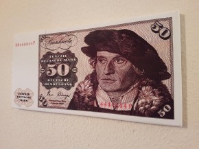 Leinwand Kunstdruck 50 DM der Serie 3. Währung BRD bis Dezember 1995