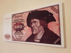 Leinwand Kunstdruck 500 DM der Serie 3. Währung BRD bis Dezember 1995
