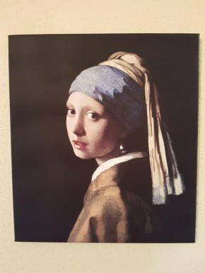 Leinwanddruck auf Keilrahmen Jan Vermeer van Delft, Das Maedchen mit dem Perlenohrgehänge