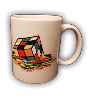 Melting Rubik Cube - Motiv auf Keramikbecher